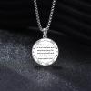 YFN 925 Sterling Silver Patron Saint Medal Necklace Amulet Pendant with 22+2 Inches Chain Protection Jewelry Gift for Men and Women(with Gift Box)(D03 St. Jude)