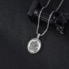 YFN 925 Sterling Silver Patron Saint Medal Necklace Amulet Pendant with 22+2 Inches Chain Protection Jewelry Gift for Men and Women(with Gift Box)(E02 St. Joseph)