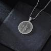 YFN 925 Sterling Silver Patron Saint Medal Necklace Amulet Pendant with 22+2 Inches Chain Protection Jewelry Gift for Men and Women(with Gift Box)(F03 St. Peregrine)