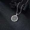 YFN 925 Sterling Silver Patron Saint Medal Necklace Amulet Pendant with 22+2 Inches Chain Protection Jewelry Gift for Men and Women(with Gift Box)(St. Andrew)