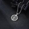 YFN 925 Sterling Silver Patron Saint Medal Necklace Amulet Pendant with 22+2 Inches Chain Protection Jewelry Gift for Men and Women(with Gift Box)(St. Dymphna)