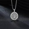 YFN 925 Sterling Silver Patron Saint Medal Necklace Amulet Pendant with 22+2 Inches Chain Protection Jewelry Gift for Men and Women(with Gift Box)(St. Florian)