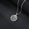 YFN 925 Sterling Silver Patron Saint Medal Necklace Amulet Pendant with 22+2 Inches Chain Protection Jewelry Gift for Men and Women(with Gift Box)(St. Gabriel Archangel)