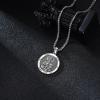YFN 925 Sterling Silver Patron Saint Medal Necklace Amulet Pendant with 22+2 Inches Chain Protection Jewelry Gift for Men and Women(with Gift Box)(St. Luke)