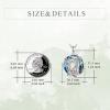 YFN Cat Necklace Sterling Silver Jewelry for Women Cat Jewelry Gifts(Blue-Cat Crystal Necklace)