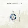YFN Cat Necklace Sterling Silver Jewelry for Women Cat Jewelry Gifts(Blue-Cat Necklace for Women)