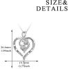 YFN Mom Necklace for Women Sterling Silver mother necklace Mothers Day Birthday Jewelry Gifts for Mother Grandma 18″(White)