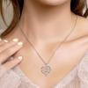 YFN Mom Necklace for Women Sterling Silver mother necklace Mothers Day Birthday Jewelry Gifts for Mother Grandma 18″(White)