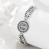 YFN Patron Saint Bracelet Sterling Silver Religious Protector Bracelet Jewelry Gift for Women Men(A-St Benedict Large)