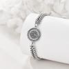 YFN Patron Saint Bracelet Sterling Silver Religious Protector Bracelet Jewelry Gift for Women Men(B-St Anthony Large)