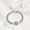 YFN Patron Saint Bracelet Sterling Silver Religious Protector Bracelet Jewelry Gift for Women Men(E-St Gerard Small)