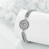 YFN Patron Saint Bracelet Sterling Silver Religious Protector Bracelet Jewelry Gift for Women Men(F-St Joseph Large)