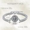 YFN Patron Saint Bracelet Sterling Silver Religious Protector Bracelet Jewelry Gift for Women Men(H-St Sebastian Small)