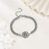 YFN Patron Saint Bracelet Sterling Silver Religious Protector Bracelet Jewelry Gift for Women Men(I-St Dymphna large)