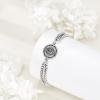 YFN Patron Saint Bracelet Sterling Silver Religious Protector Bracelet Jewelry Gift for Women Men(J-St Brigid Small)