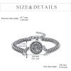 YFN Patron Saint Bracelet Sterling Silver Religious Protector Bracelet Jewelry Gift for Women Men(N-St Michael Small)
