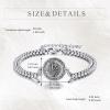 YFN Patron Saint Bracelet Sterling Silver Religious Protector Bracelet Jewelry Gift for Women Men(V-St Lucy)