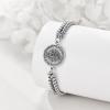 YFN Patron Saint Bracelet Sterling Silver Religious Protector Bracelet Jewelry Gift for Women Men(V-St Lucy)