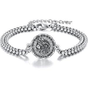 YFN Patron Saint Bracelet Sterling Silver Religious Protector Bracelet Jewelry Gift for Women Men(O-St George Small)