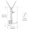 YFN Initial Necklace Sterling Silver Letters 26 Alphabet Pendant Necklace Jewelry(Letter L)