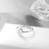 YFN Sterling Silver Initial Alphabet Letter Rings for Women Adjustable Ring for Women Girls