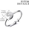 YFN Sterling Silver Initial Alphabet Letter Rings for Women Adjustable Ring for Women Girls