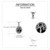 YFN Locket Necklace That Holds Pictures 925 Sterling Silver Tree of Life Locket Necklace for Women Pendant Jewelry(Black onyx)