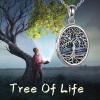 YFN Locket Necklace That Holds Pictures 925 Sterling Silver Tree of Life Locket Necklace for Women Pendant Jewelry(Colorful Abalone)