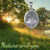 YFN Locket Necklace That Holds Pictures 925 Sterling Silver Tree of Life Locket Necklace for Women Pendant Jewelry(White mother of pearl)