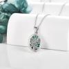 YFN Locket Necklace That Holds Pictures 925 Sterling Silver Tree of Life Locket Necklace for Women Pendant Jewelry(flower locket)