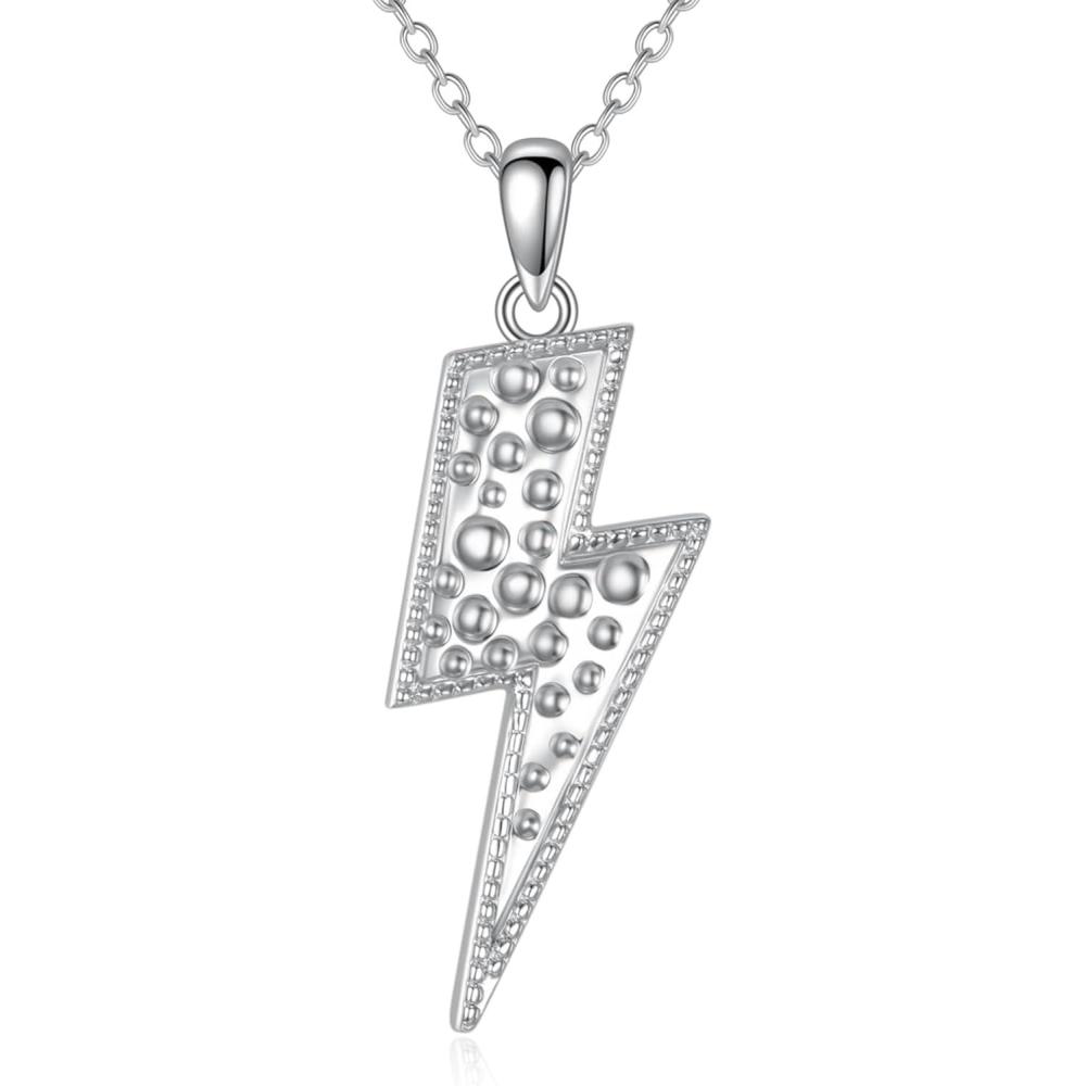 image:imageYFN Lightning Bolt Necklace Sterling Silver Lightning Bolt Sport Pendant Necklace Sport Jewelry for Women Sporty Gifts for Athletes04 golf