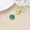 YFN Bohemian Green Leaf Earrings Drop Earrings for Women, Enamel Hoop Earrings Jewelry for Women, Leaves Plant Pendant Drop Dangle Earrings Women