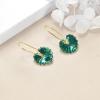 YFN Bohemian Green Leaf Earrings Drop Earrings for Women, Enamel Hoop Earrings Jewelry for Women, Leaves Plant Pendant Drop Dangle Earrings Women