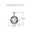 YFN Horse with Woman Necklace Gifts 925 Sterling Silver with Blue Crystal Pendant Jewelry Horse Gift for Women Daughter Wife