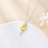 YFN Lightning Bolt Necklace Sterling Silver Lightning Bolt Sport Pendant Necklace Sport Jewelry for Women Sporty Gifts for Athletes(03 softball)