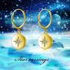 YFN Sterling Sliver Star Hoop Earrings Dangle Drop Earrings Gift for Women