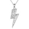 YFN Lightning Bolt Necklace Sterling Silver Lightning Bolt Sport Pendant Necklace Sport Jewelry for Women Sporty Gifts for Athletes(04 golf)