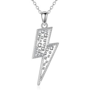 YFN Lightning Bolt Necklace Sterling Silver Lightning Bolt Sport Pendant Necklace Sport Jewelry for Women Sporty Gifts for Athletes(04 golf)