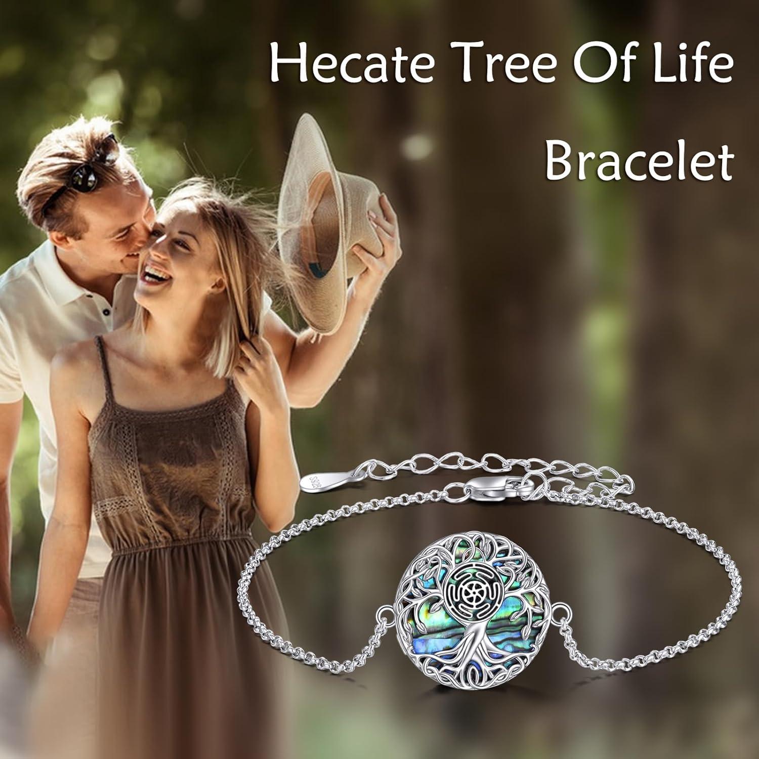 image:imageYFN Tree of Life Bracelet Sterling Silver Abalone Shell Tree of Life Bracelet Jewelry Gifts for WomenHecate