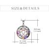 YFN Celtic Jewelry for Women Sterling Silver Good Luck Celtic Knot Irish Necklace with AB/Volcanic Crystal Jewelry Valentines Day Gifts for Women Men 18(Purple-Celtic Necklace for Women)