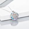 YFN Celtic Jewelry for Women Sterling Silver Good Luck Celtic Knot Irish Necklace with AB/Volcanic Crystal Jewelry Valentines Day Gifts for Women Men 18(White-Celtic Necklace for Women)