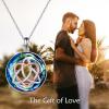 YFN Celtic Jewelry for Women Sterling Silver Good Luck Celtic Knot Irish Necklace with AB/Volcanic Crystal Jewelry Valentines Day Gifts for Women Men 18(Blue-Blue Crystal Celtic Necklace)