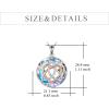 YFN Celtic Jewelry for Women Sterling Silver Good Luck Celtic Knot Irish Necklace with AB/Volcanic Crystal Jewelry Valentines Day Gifts for Women Men 18(White-Celtic Necklace for Women)