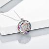 YFN Celtic Jewelry for Women Sterling Silver Good Luck Celtic Knot Irish Necklace with AB/Volcanic Crystal Jewelry Valentines Day Gifts for Women Men 18(Purple-Celtic Necklace for Women)