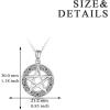 YFN Pentacle Necklace Sterling Silver Pentagram Pentacle Pendant Necklace Wiccan Jewelry for Women Men