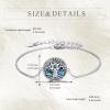 YFN Tree of Life Bracelet Sterling Silver Abalone Shell Tree of Life Bracelet Jewelry Gifts for Women(Star of David)
