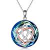 Blue-Blue Crystal Celtic Necklace