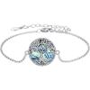 YFN Tree of Life Bracelet Sterling Silver Abalone Shell Tree of Life Bracelet Jewelry Gifts for Women(Witches Knot)