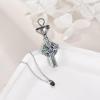 YFN Celtic Cross Urn Necklace Sterling Silver Celtic Knot Ashes Pendant Abalone Shell Cross Cremation Jewelry Gifts for Women Men(Triskele)
