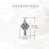 YFN Celtic Cross Urn Necklace Sterling Silver Celtic Knot Ashes Pendant Abalone Shell Cross Cremation Jewelry Gifts for Women Men(Triskele)